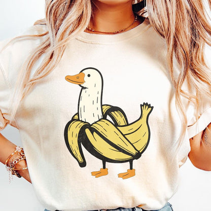 Funny Banana Duck PNG, Cute Banana Duck Sublimation - 300 DPI Design for