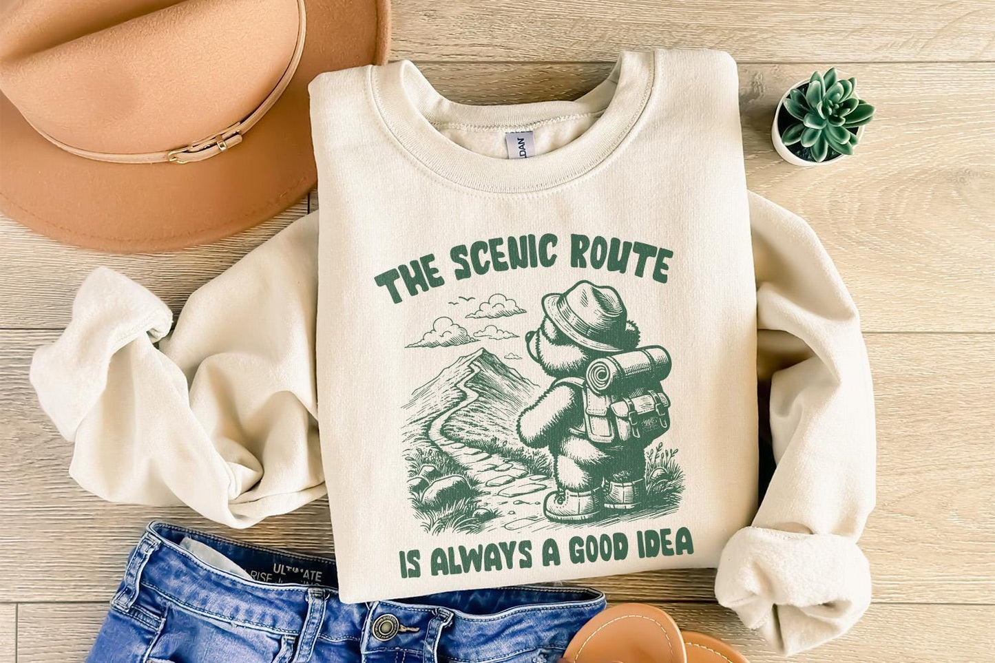 The Scenic Route is Always a Good Idea PNG, Trendy PNG - 300 DPI Design