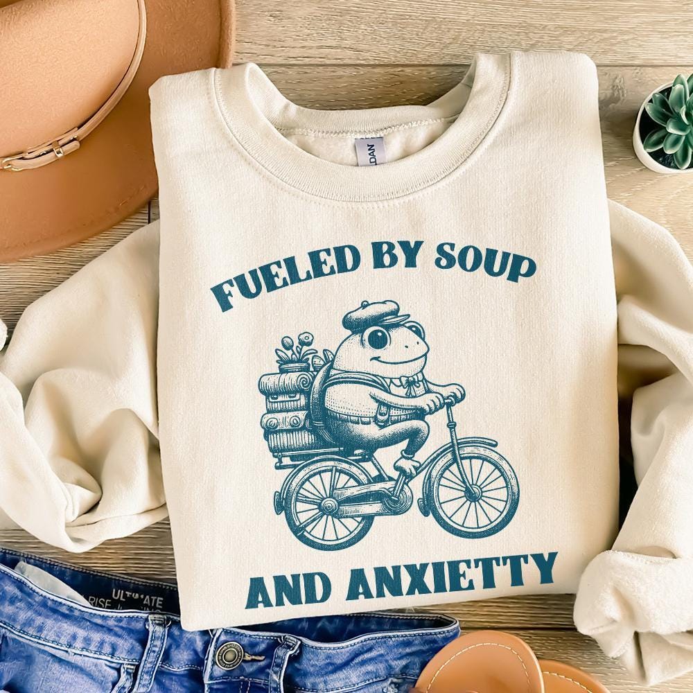 Fueled by Soup and Anxiety PNG, Anxiety png - 300 DPI Design for T-Shirt