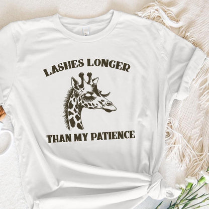 Lashes Longer Than My Patience PNG, Sarcastic Shirt Png - 300 DPI Design