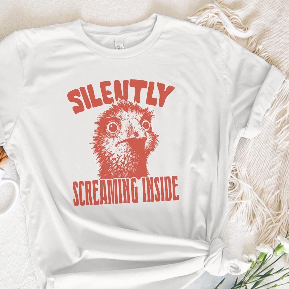 Silently Screaming Inside PNG, Trendy png - 300 DPI Design for T-Shirt