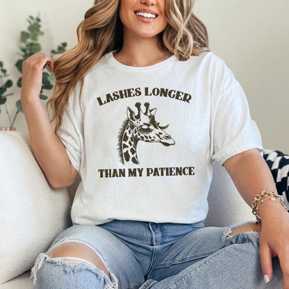 Lashes Longer Than My Patience PNG, Sarcastic Shirt Png - 300 DPI Design