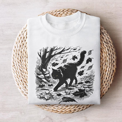 Black Cat Png, Halloween Cat Shirt - 300 DPI Design for T-Shirt