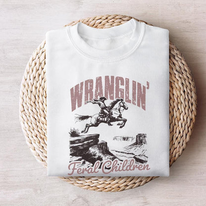 Wrangling Feral Children png, Southern PNG - 300 DPI Design for T-Shirt