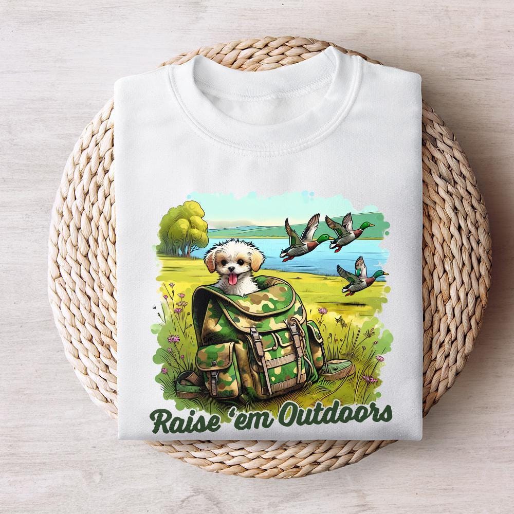 Raise Them Outdoors PNG, Duck Hunt PNG - 300 DPI Design for T-Shirt