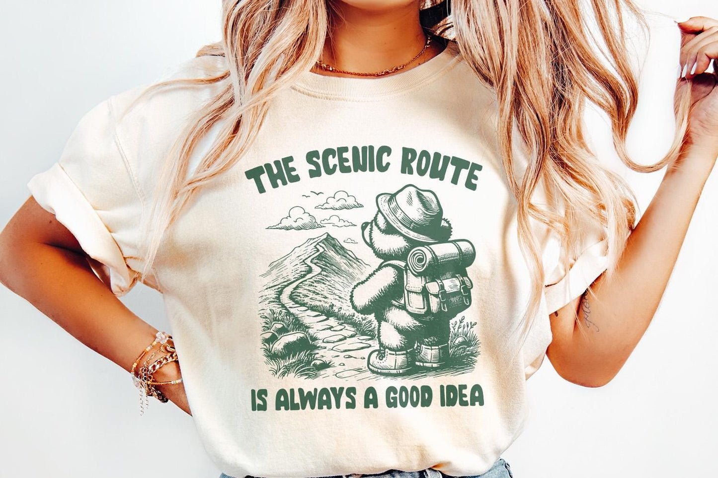 The Scenic Route is Always a Good Idea PNG, Trendy PNG - 300 DPI Design