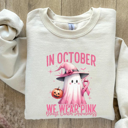 In October We Wear Pink PNG, Breast Cancer Awareness PNG - 300 DPI Design