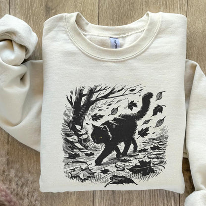 Black Cat Png, Halloween Cat Shirt - 300 DPI Design for T-Shirt