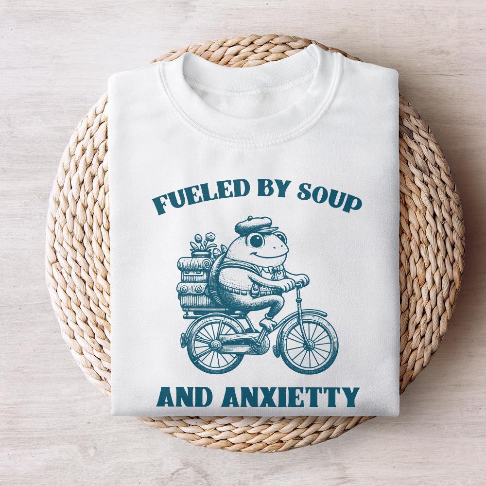 Fueled by Soup and Anxiety PNG, Anxiety png - 300 DPI Design for T-Shirt