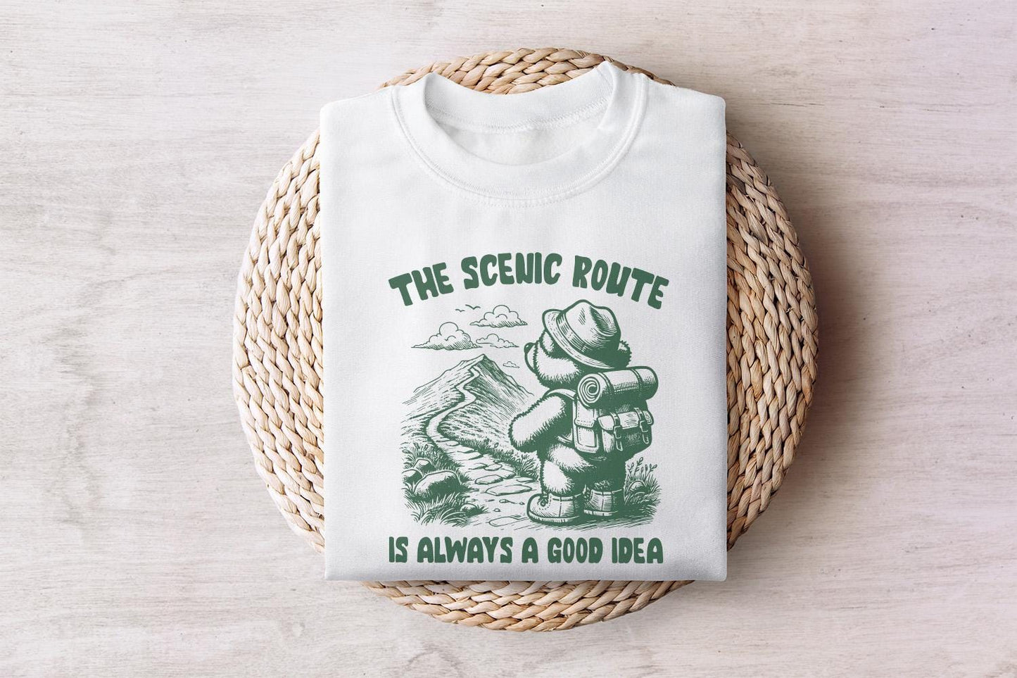 The Scenic Route is Always a Good Idea PNG, Trendy PNG - 300 DPI Design