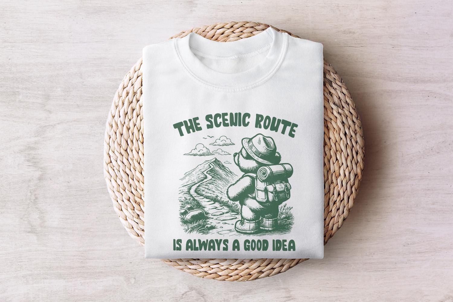 The Scenic Route is Always a Good Idea PNG, Trendy PNG - 300 DPI Design