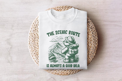 The Scenic Route is Always a Good Idea PNG, Trendy PNG - 300 DPI Design