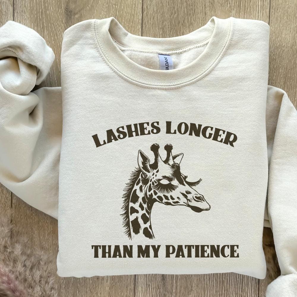 Lashes Longer Than My Patience PNG, Sarcastic Shirt Png - 300 DPI Design