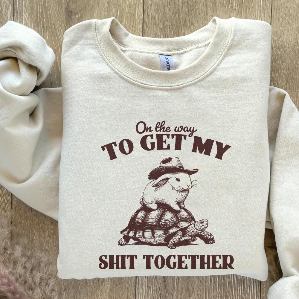 On my Way to Get my Shit Done PNG, Funny Bunny Shirt PNG - 300 DPI Design