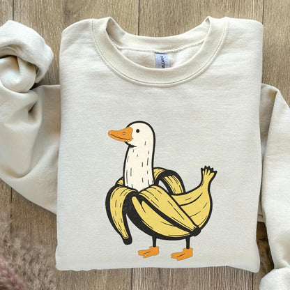 Funny Banana Duck PNG, Cute Banana Duck Sublimation - 300 DPI Design for