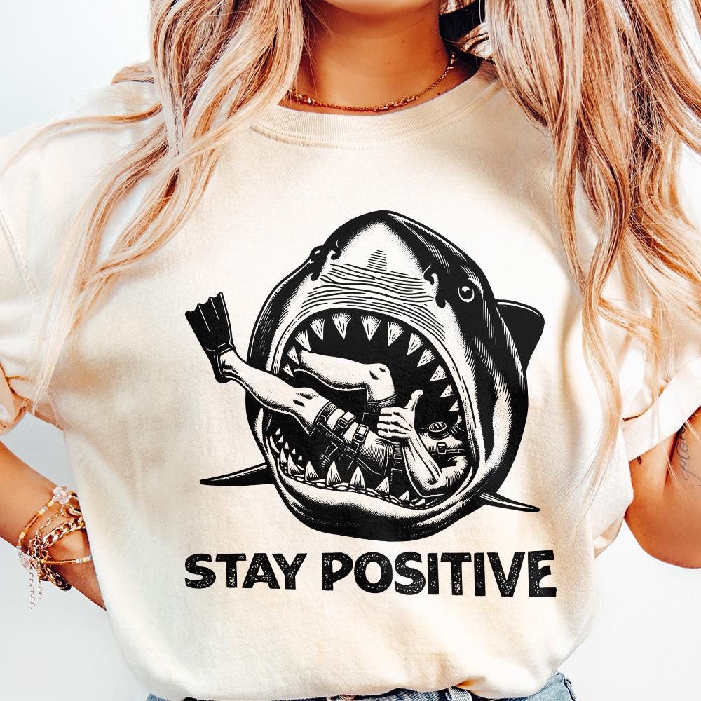Stay Positive PNG, Funny Vintage PNG - 300 DPI Design for T-Shirt