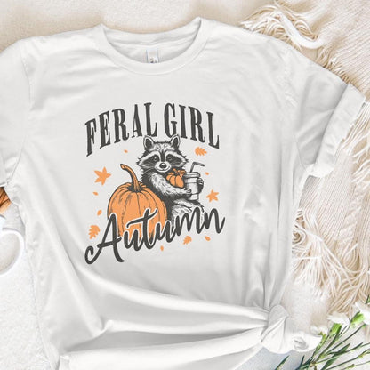 Feral Girl Autumn Png, Fall Png - 300 DPI Design for T-Shirt
