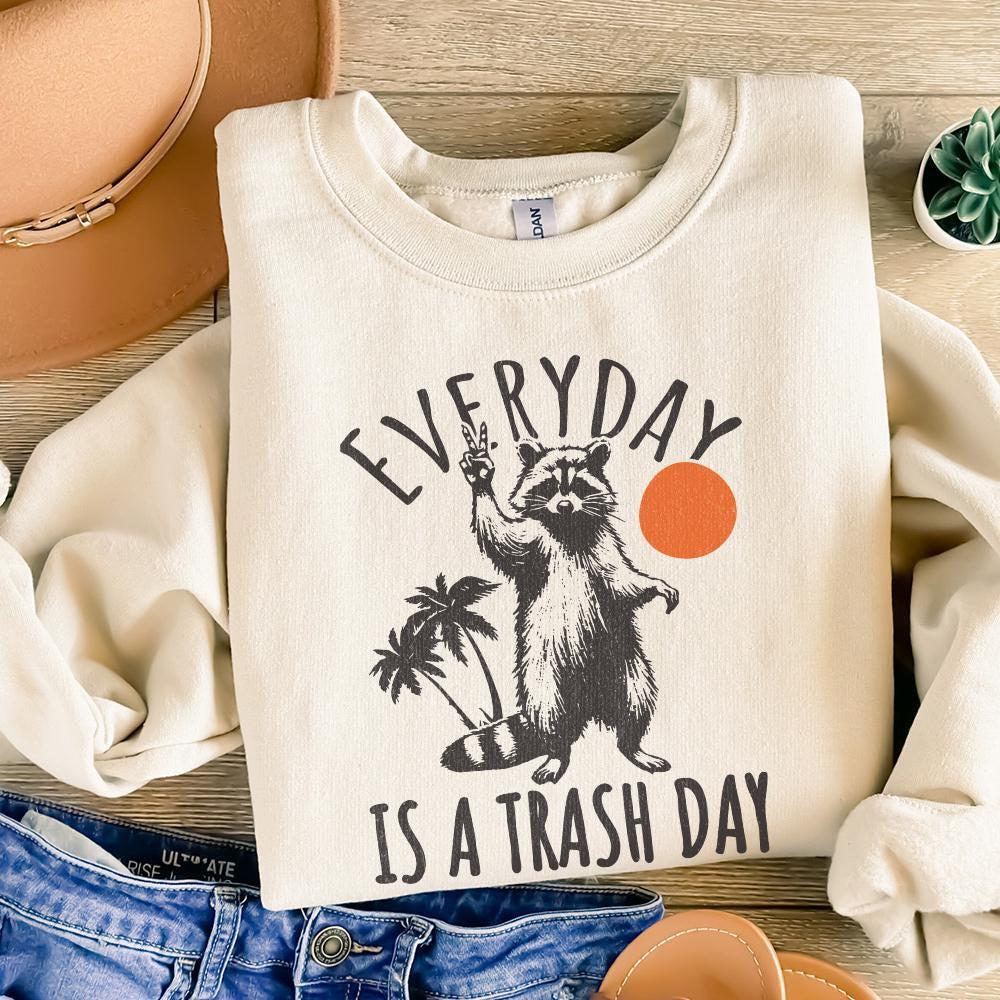 Everyday is Trash Day PNG, Funny Raccoon Png - 300 DPI Design for T-Shirt