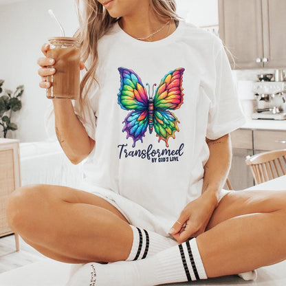Transformed By Gods Love PNG, Butterfly PNG - 300 DPI Design for T-Shirt