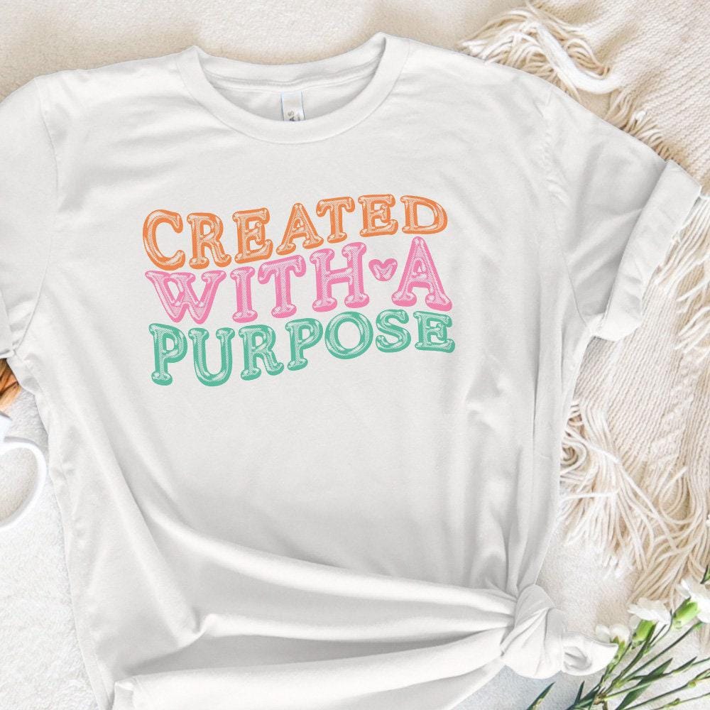 Created With a Purpose PNG, Faith Christian Png - 300 DPI Design for