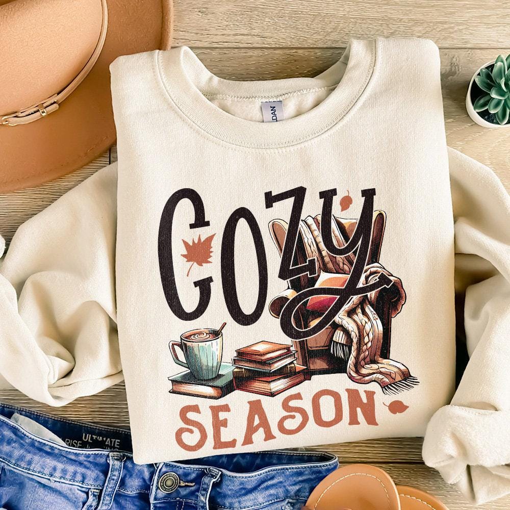 Cozy Season PNG, Fall Png - 300 DPI Design for T-Shirt