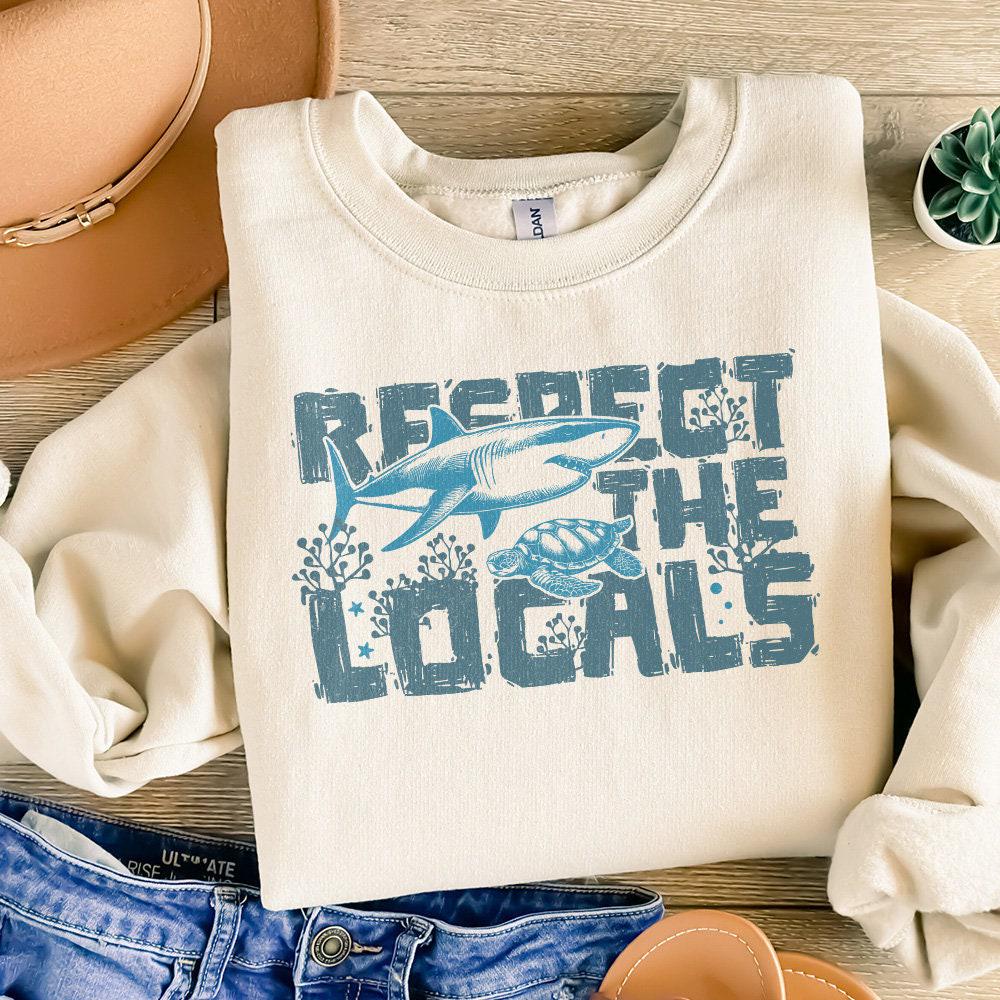 Respect the Locals Png, Summer Shirt Designs - 300 DPI Design for T-Shirt
