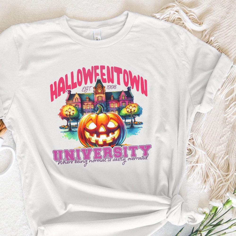 Vintage Halloween Town 1998 Design, Retro Halloween Png Download - 300