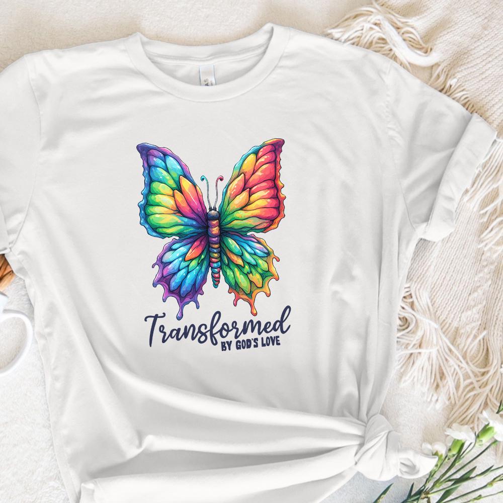 Transformed By Gods Love PNG, Butterfly PNG - 300 DPI Design for T-Shirt