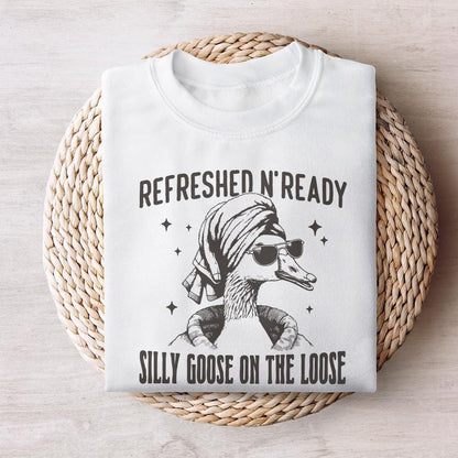 Silly Goose PNG, Cute Preppy Goose - 300 DPI Design for T-Shirt