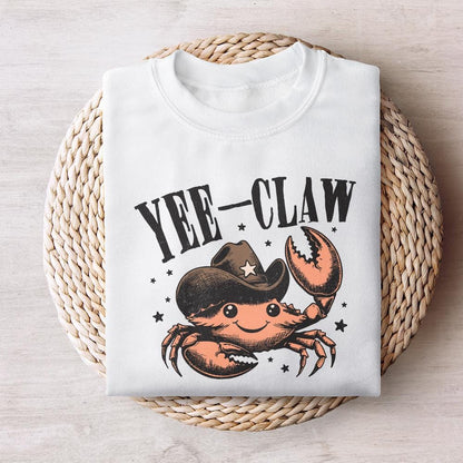 Yee Claw Crab png, Funny Cowboy Crab - 300 DPI Design for T-Shirt