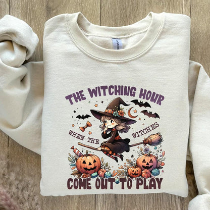 The Witch Hour, Retro Halloween Png - 300 DPI Design for T-Shirt