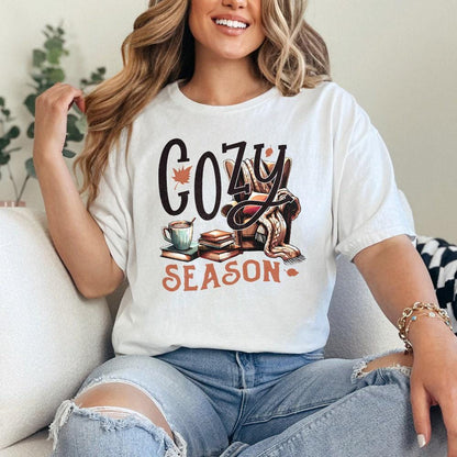 Cozy Season PNG, Fall Png - 300 DPI Design for T-Shirt