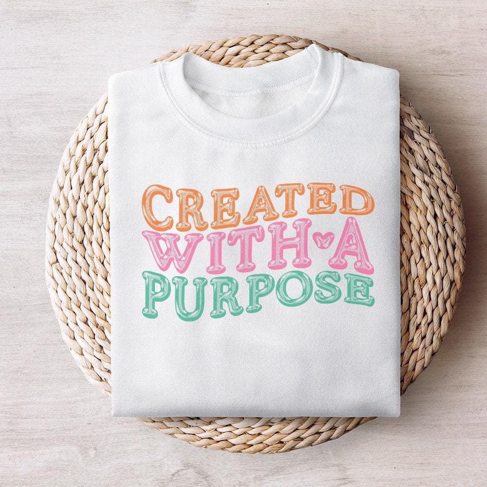 Created With a Purpose PNG, Faith Christian Png - 300 DPI Design for