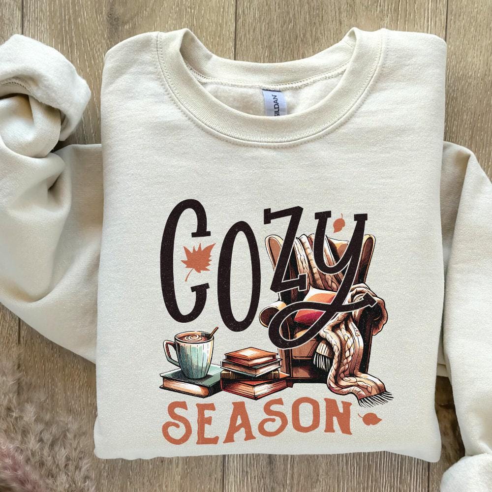 Cozy Season PNG, Fall Png - 300 DPI Design for T-Shirt