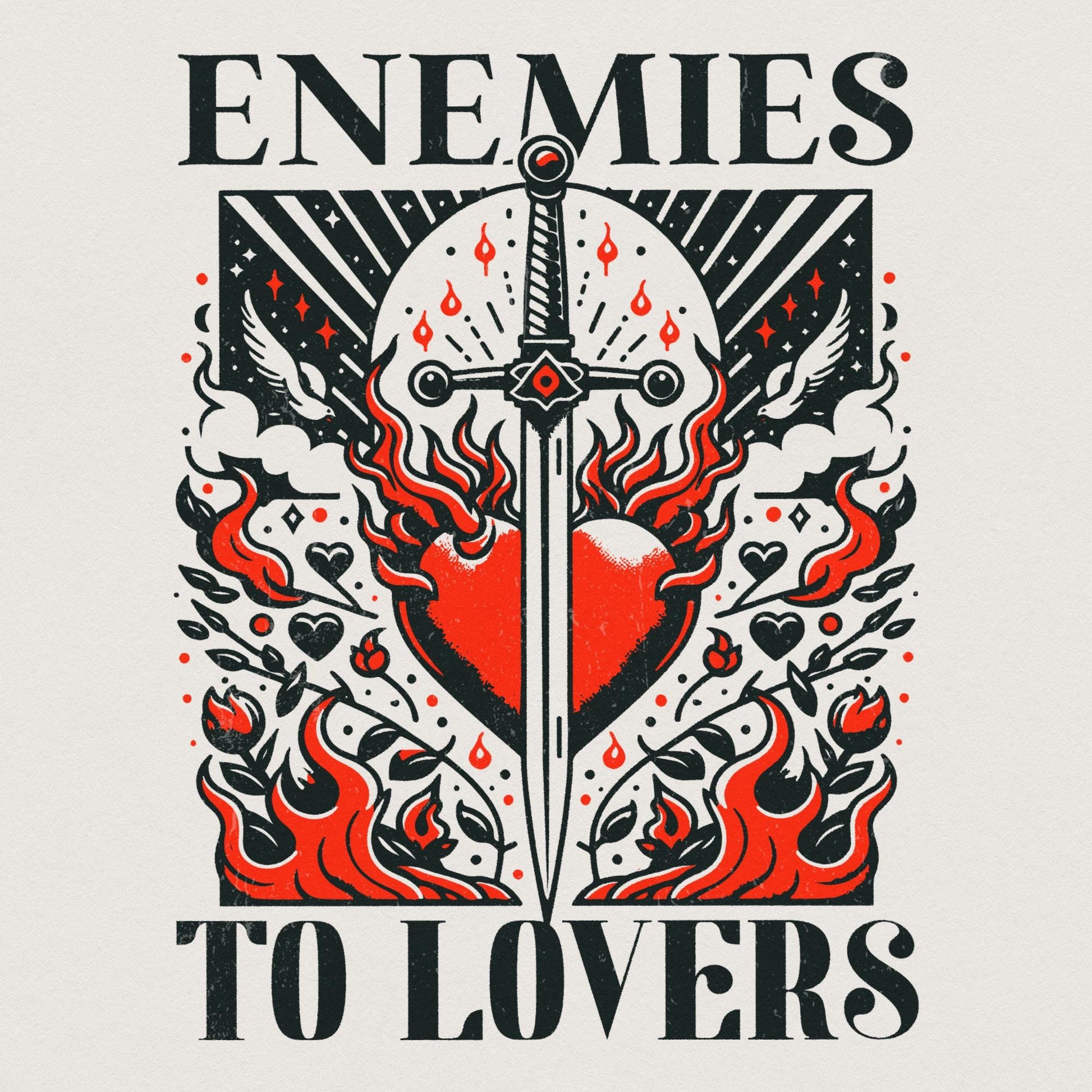 Enemies to Lovers Book Club PNG, Bookish png - 300 DPI Design for T-Shirt