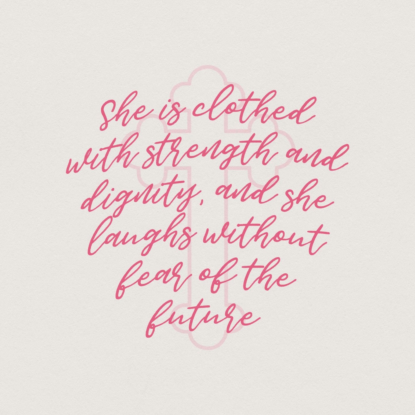 Proverbs 31 PNG, She is Clothed PNG - 300 DPI Design for T-Shirt