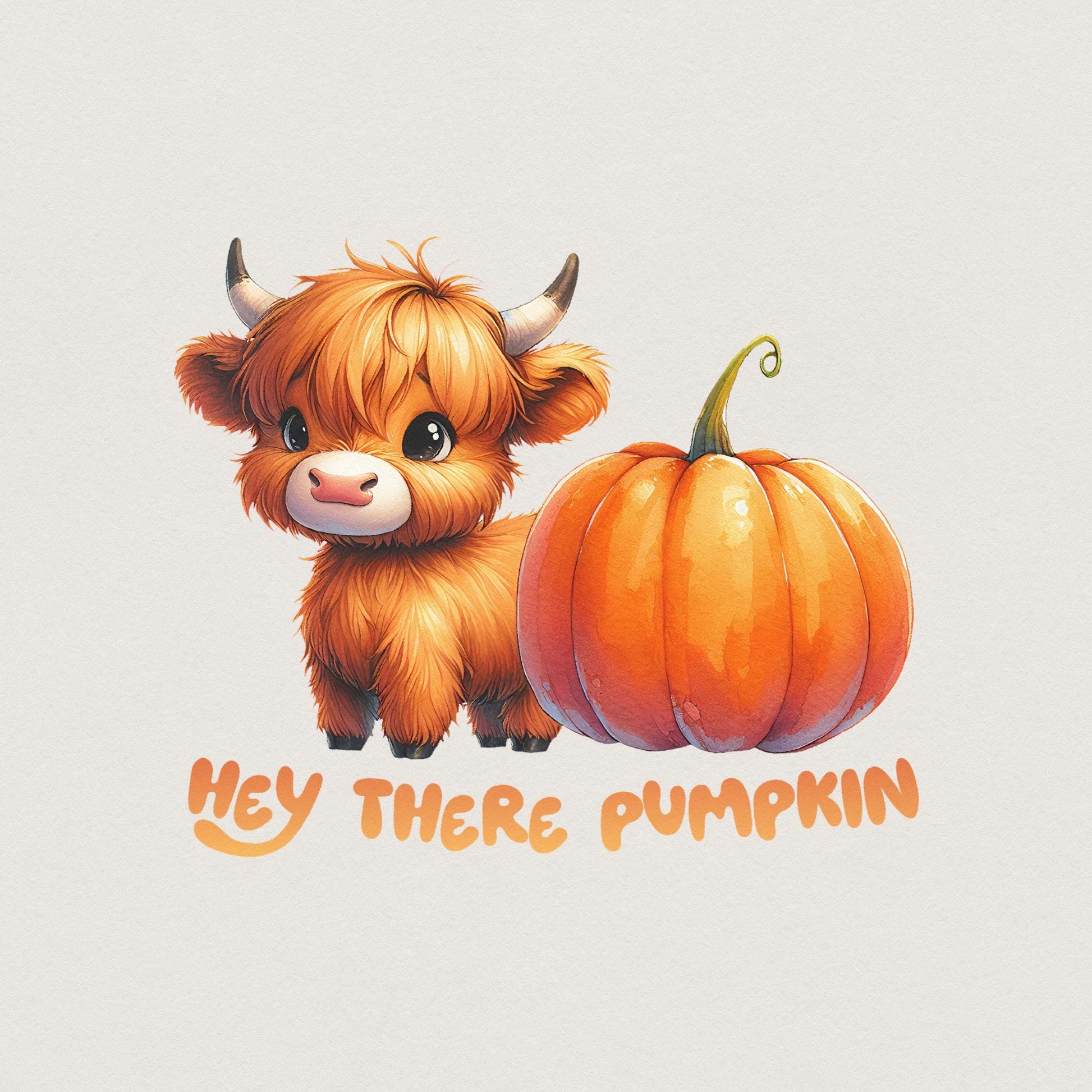 Highland Cow PNG, Autumn PNG - 300 DPI Design for T-Shirt