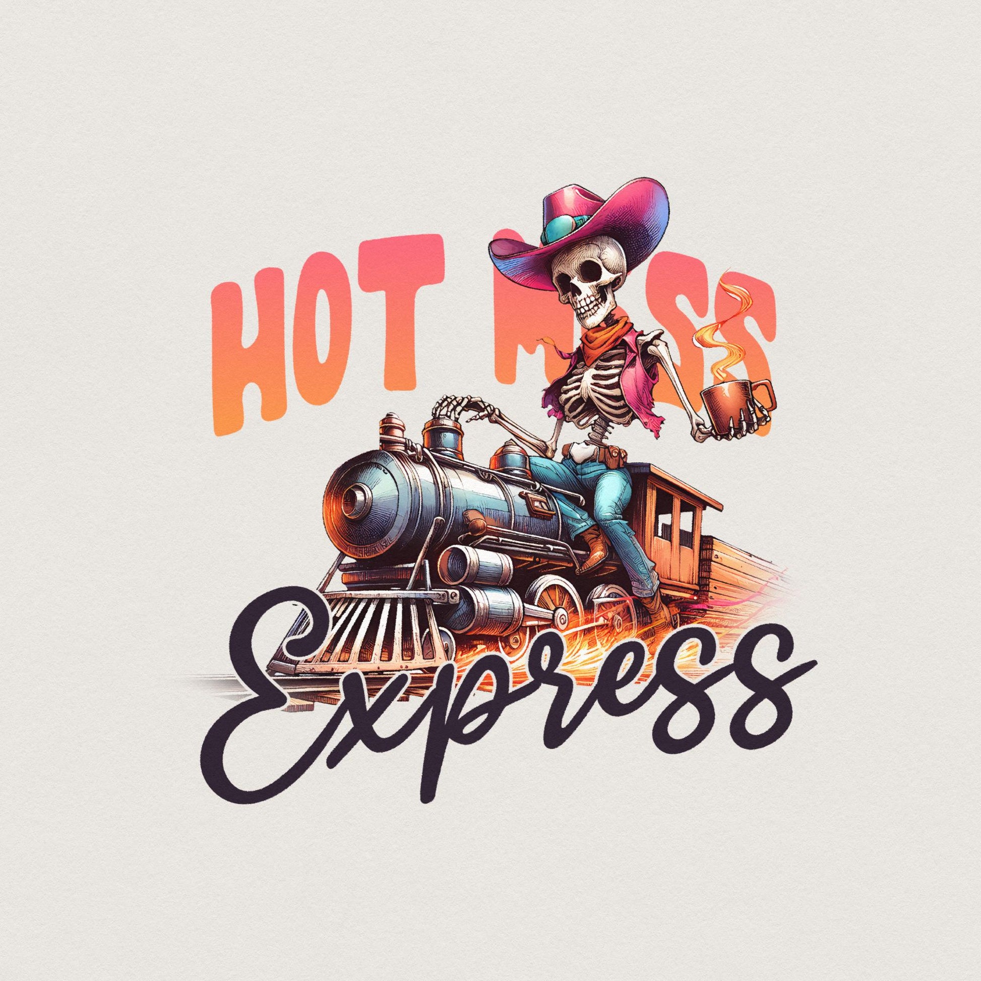 Hot Mess Express PNG, Mental Health PNG - 300 DPI Design for T-Shirt
