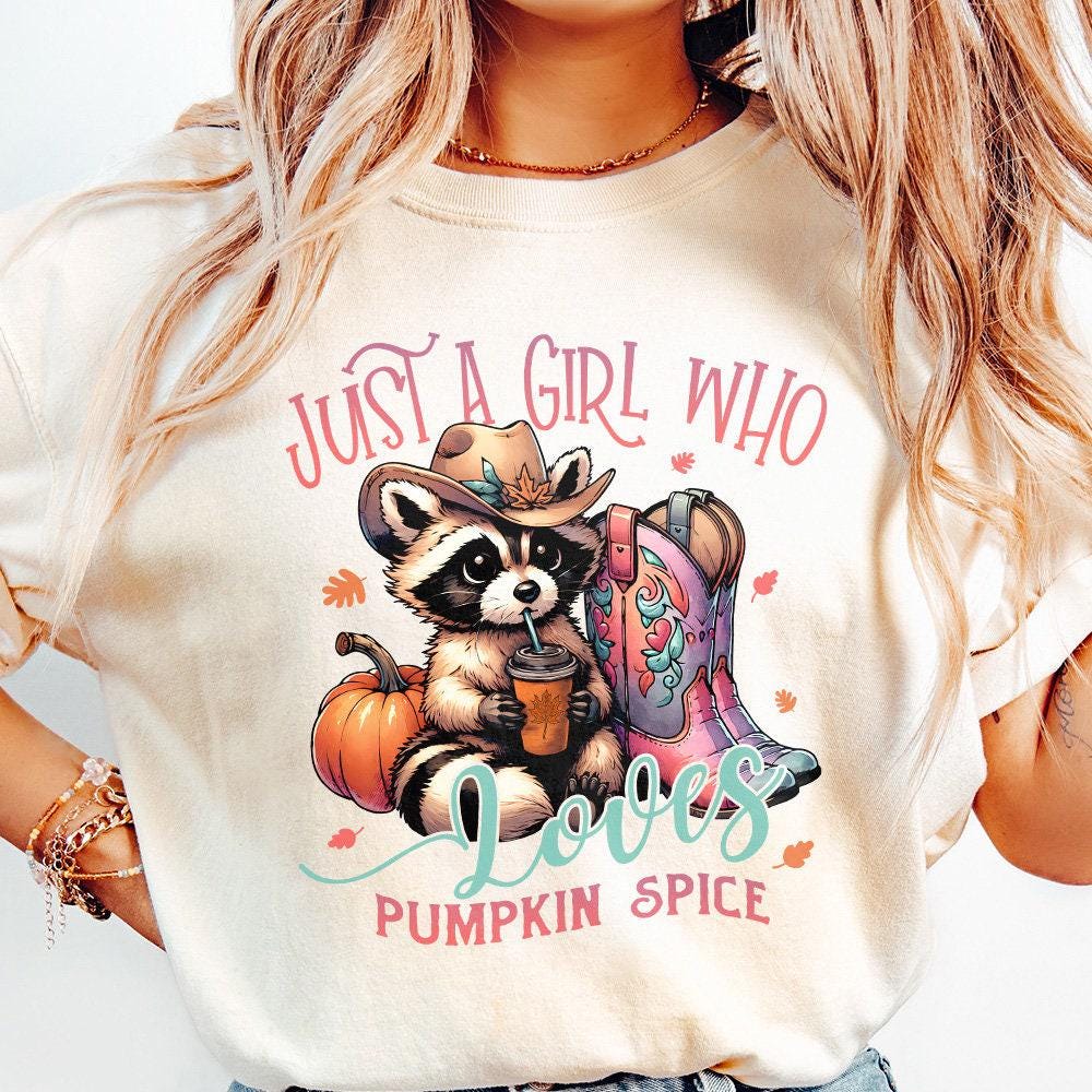 Just a Girl who Loves Pumpkin Spice PNG, Fall Themed Png - 300 DPI Design