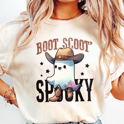 Boot Scoot Spooky PNG, Western Ghost PNG - 300 DPI Design for T-Shirt