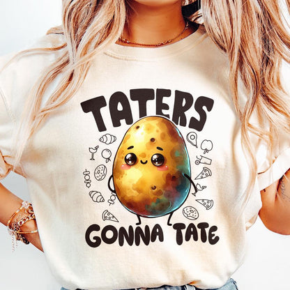 Taters Gonna Tate PNG, Funny Sayings - 300 DPI Design for T-Shirt
