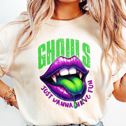 Ghouls Just Wanna Have Fun Halloween PNG, Spooky Season Digital Download