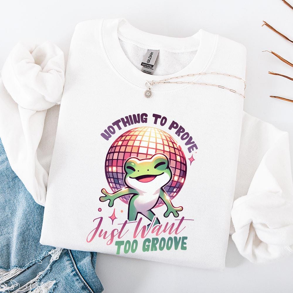Groovy Frog Graphic, Funny Frog Png - 300 DPI Design for T-Shirt