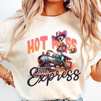 Hot Mess Express PNG, Mental Health PNG - 300 DPI Design for T-Shirt
