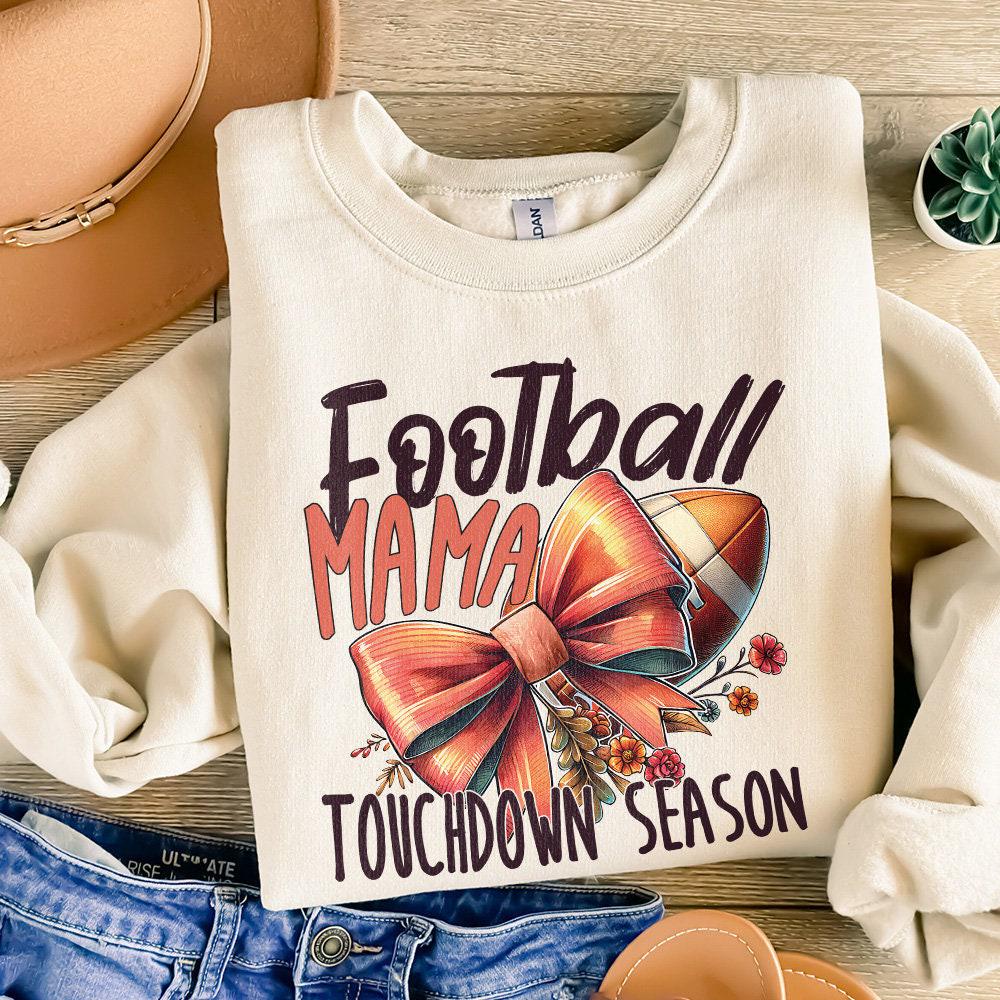 Football Mama Png, Football Bow Png - 300 DPI Design for T-Shirt