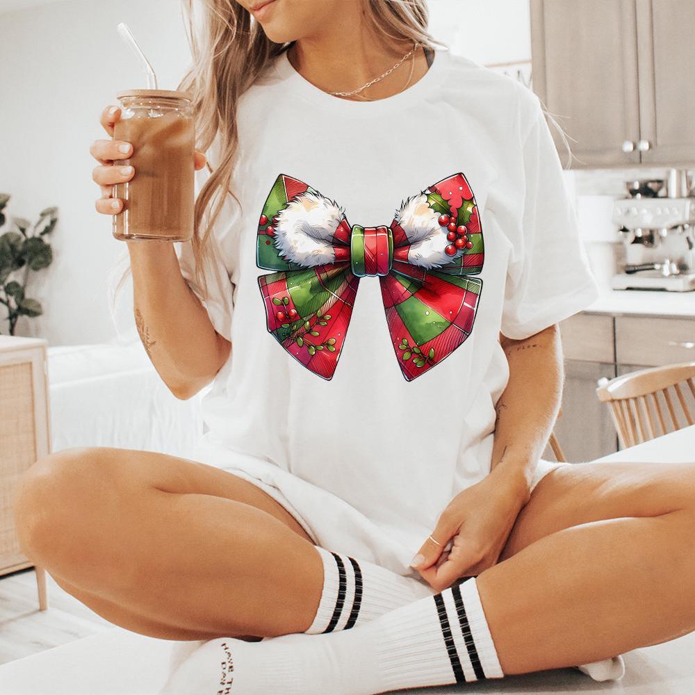 Christmas Girly png, Coquette Bow png - 300 DPI Design for T-Shirt