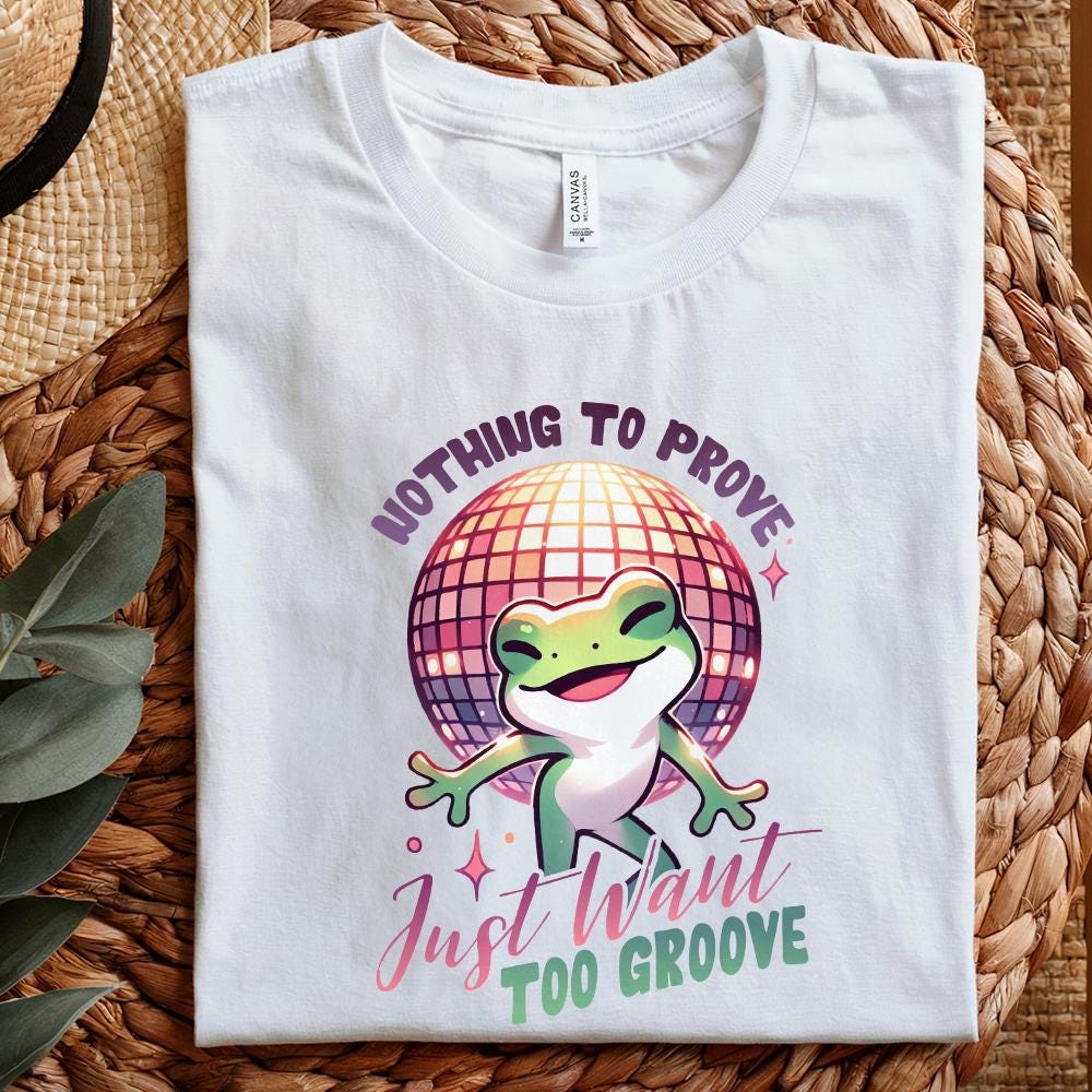 Groovy Frog Graphic, Funny Frog Png - 300 DPI Design for T-Shirt