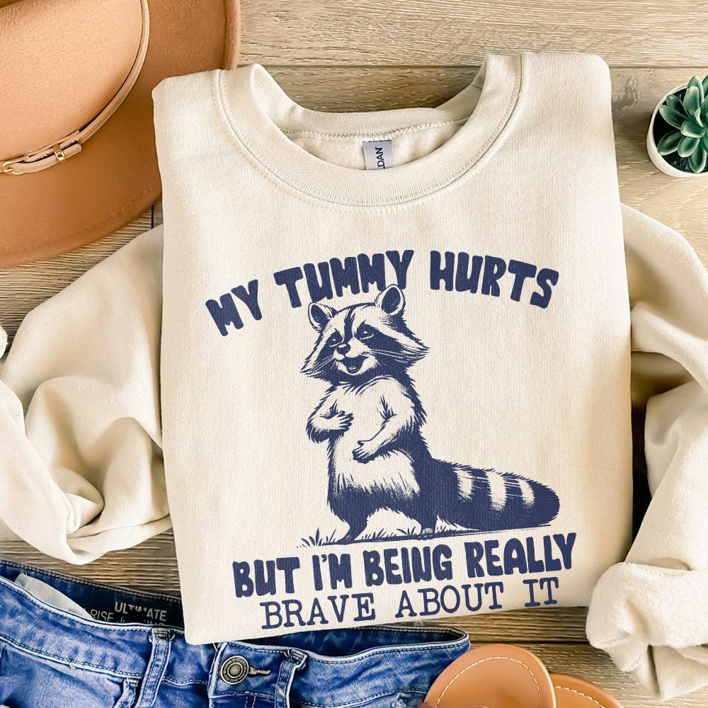 My Tummy Hurts Png, Tummy Ache Survivor Png - 300 DPI Design for T-Shirt