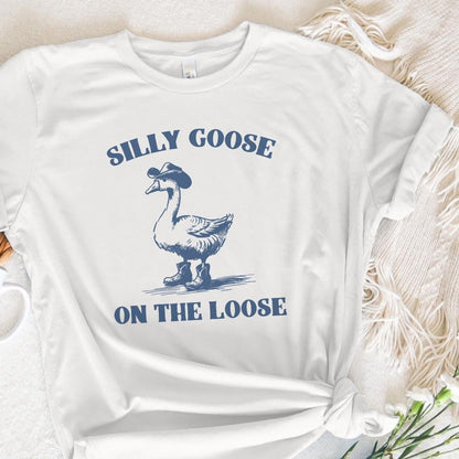 Silly Goose On The Loose PNG, Cowboy Goose Png - 300 DPI Design for T-Shirt