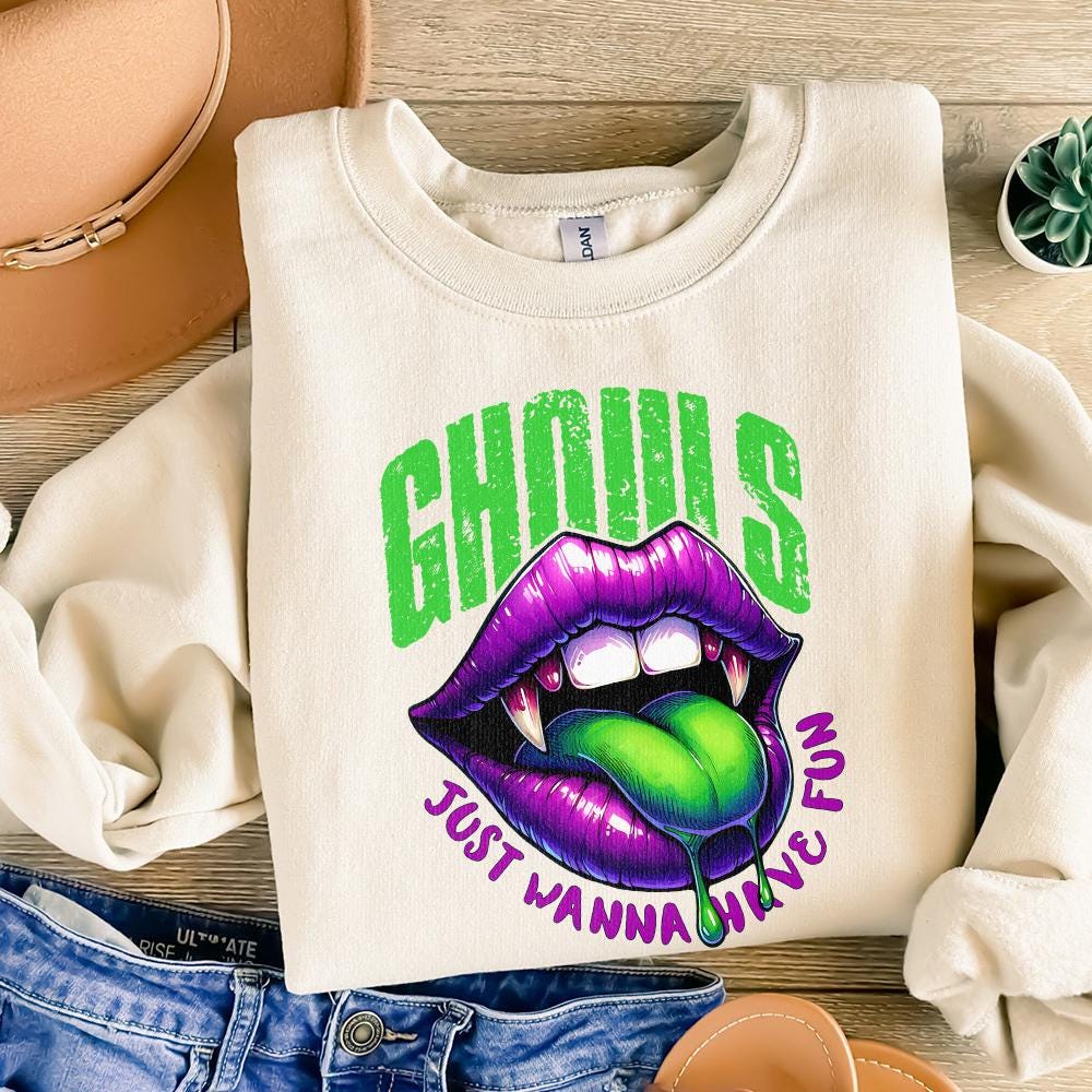 Ghouls Just Wanna Have Fun Halloween PNG, Spooky Season Digital Download